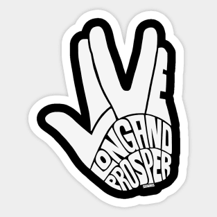 Live Long and Prosper (Star Trek) white Sticker